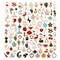 100PCS Gold Plated Enamel Charms Mixed Moon Star Fruit Animal Charm Colorful Pendant DIY for Necklace Bracelet Jewelry Making and Crafting